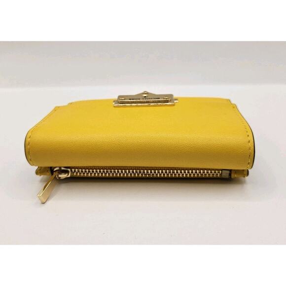 Michael Kors Yellow Leather Clip Front Small Wallet - Picture 5 of 11